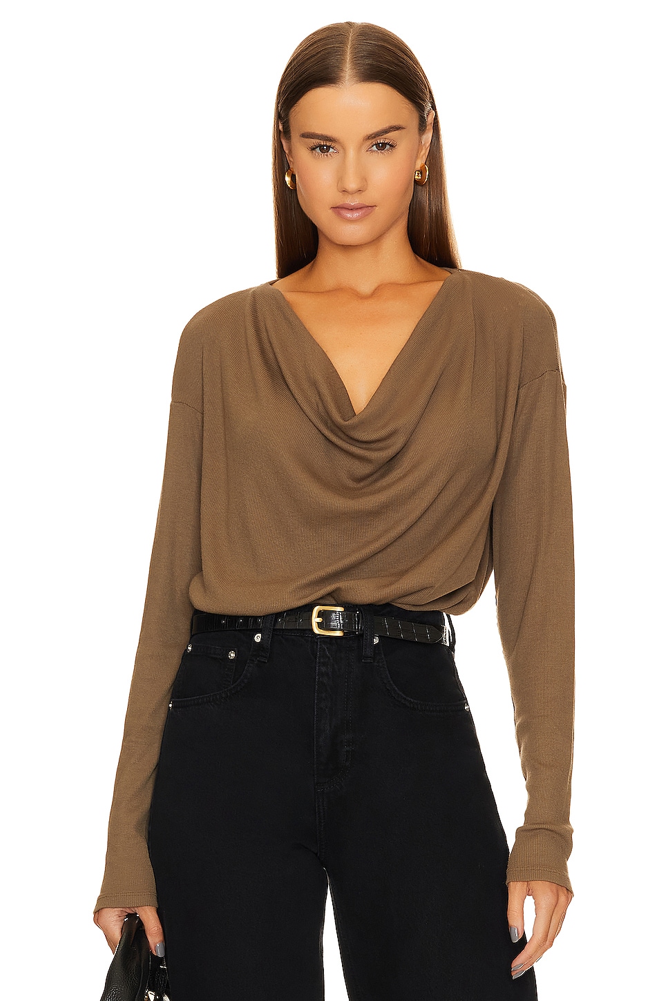 Bobi Cowl Neck Blouse