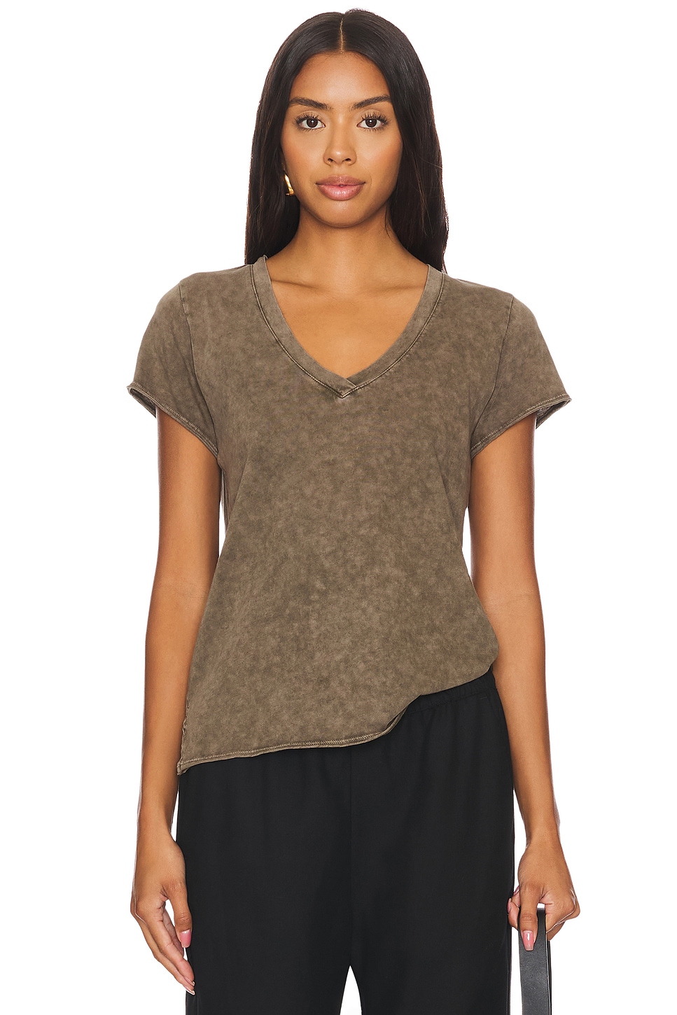 Bobi Short Sleeve Tee in Hazelnut