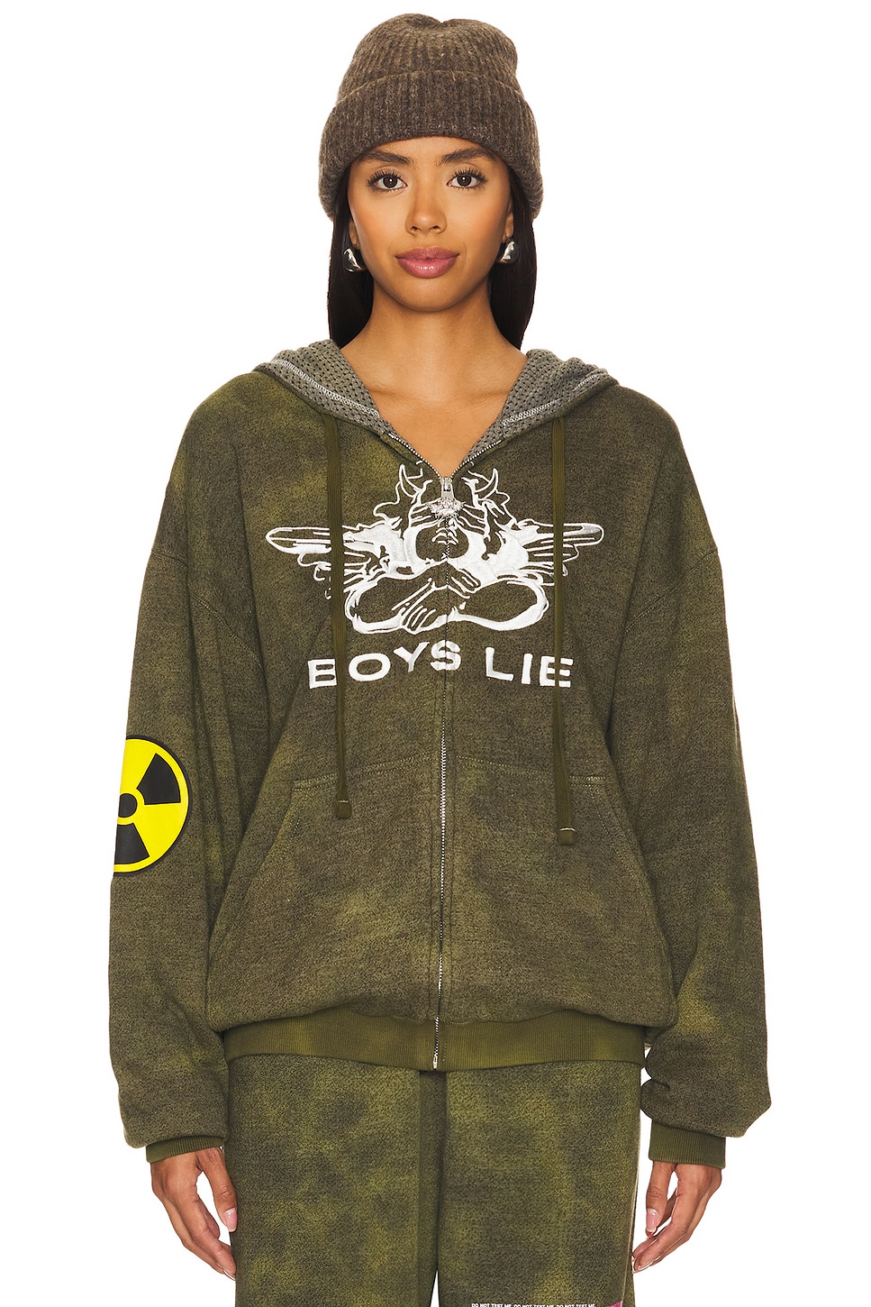 Boys Lie Don't Test Me Terry Natural Harley Hoodie