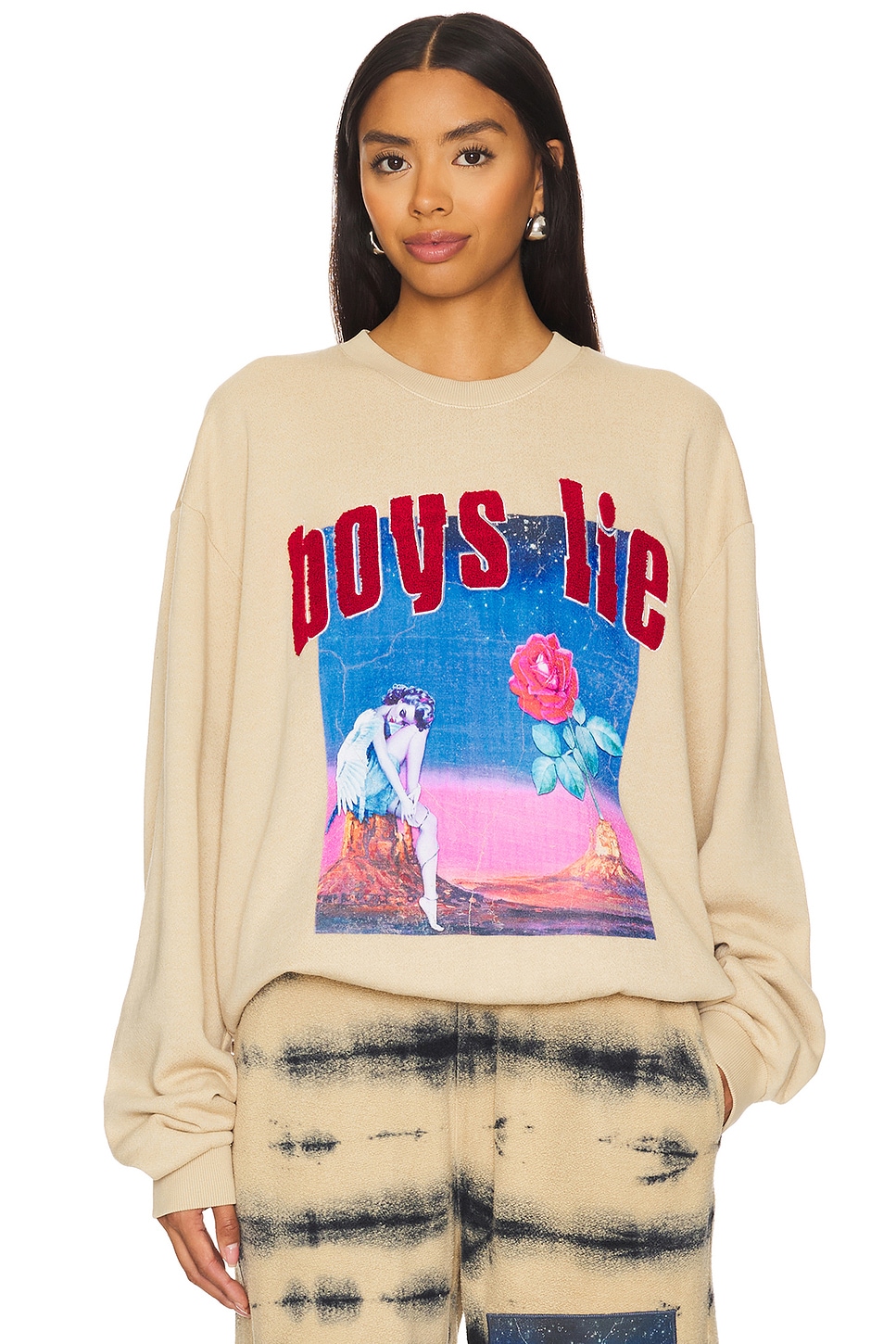 Boys Lie Desert Oasis Terry Natural Kara Sweatshirt