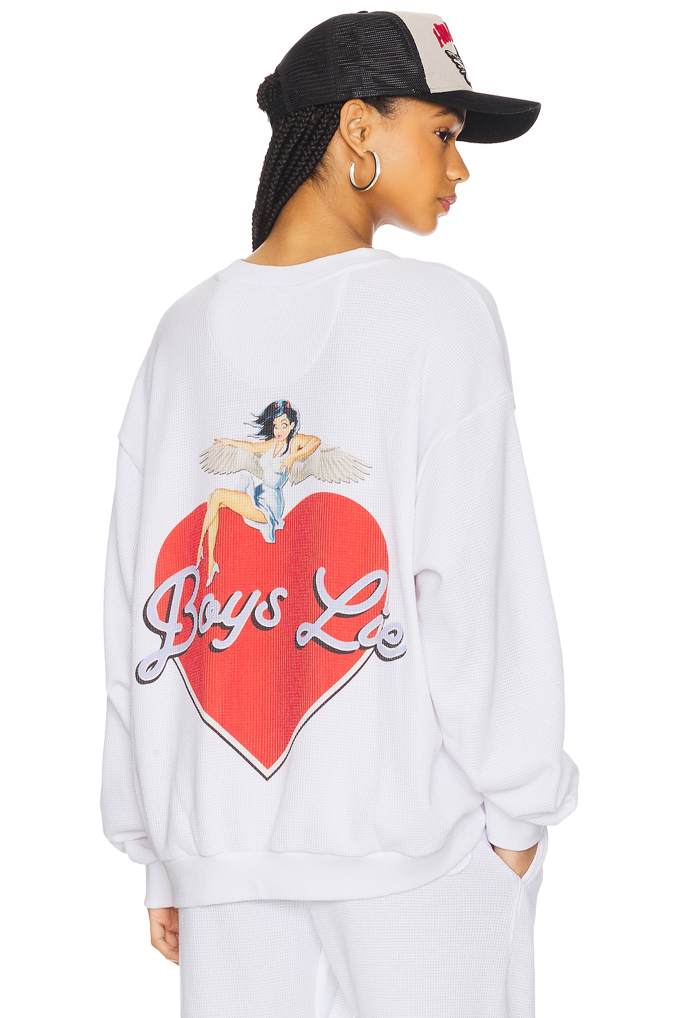 Boys Lie On The Edge Thermal Kara Crewneck