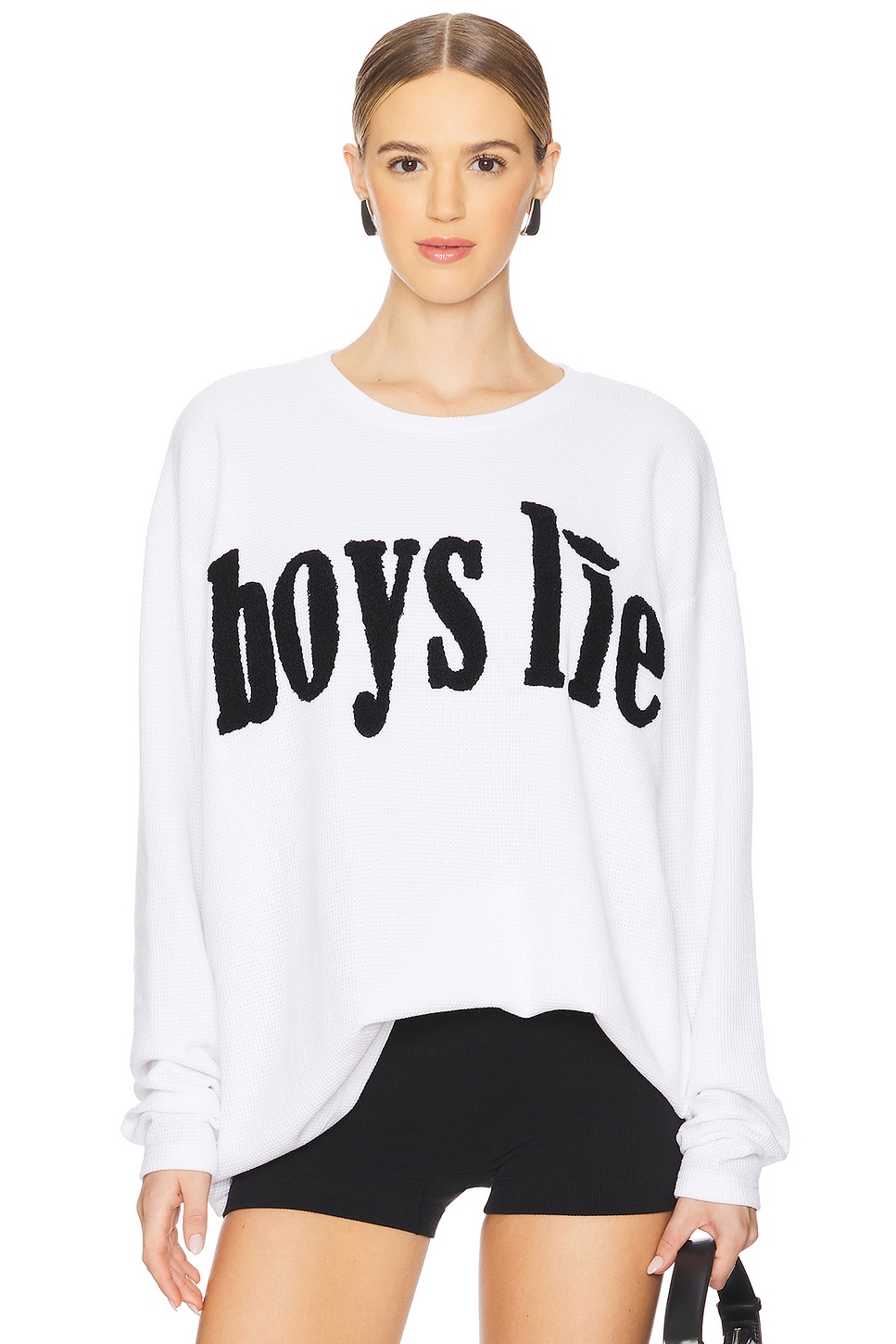 Boys Lie Don't Text Them Back Thermal Long Sleeve Top