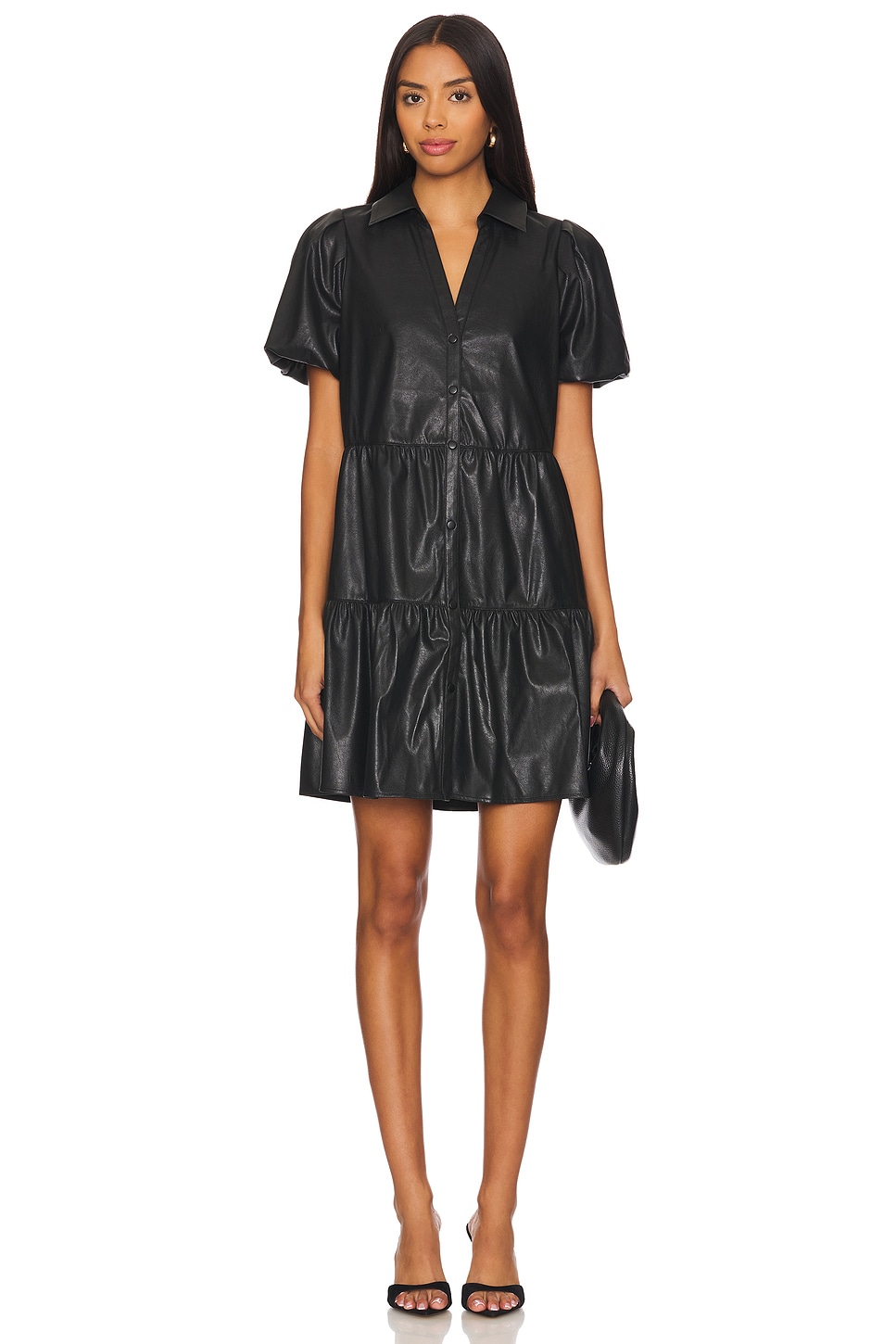 Brochu Walker Havana Vegan Leather Mini Dress