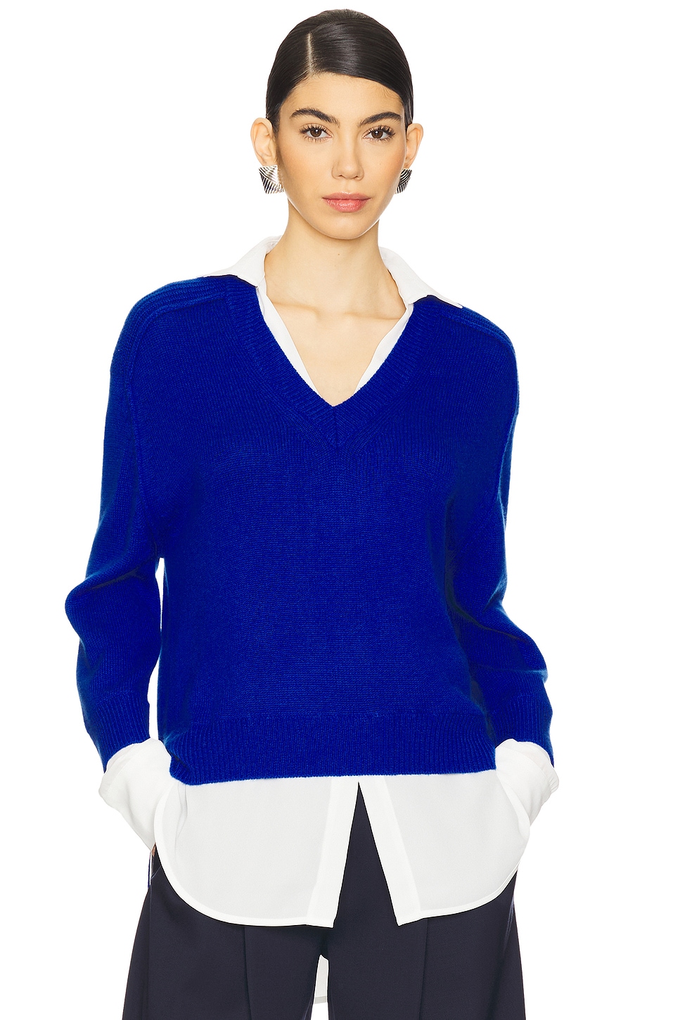 Brochu Walker V-neck Layered Pullover