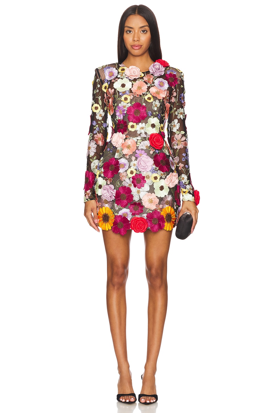 Bronx and Banco Bouquet Maraya Long Sleeve Mini Dress