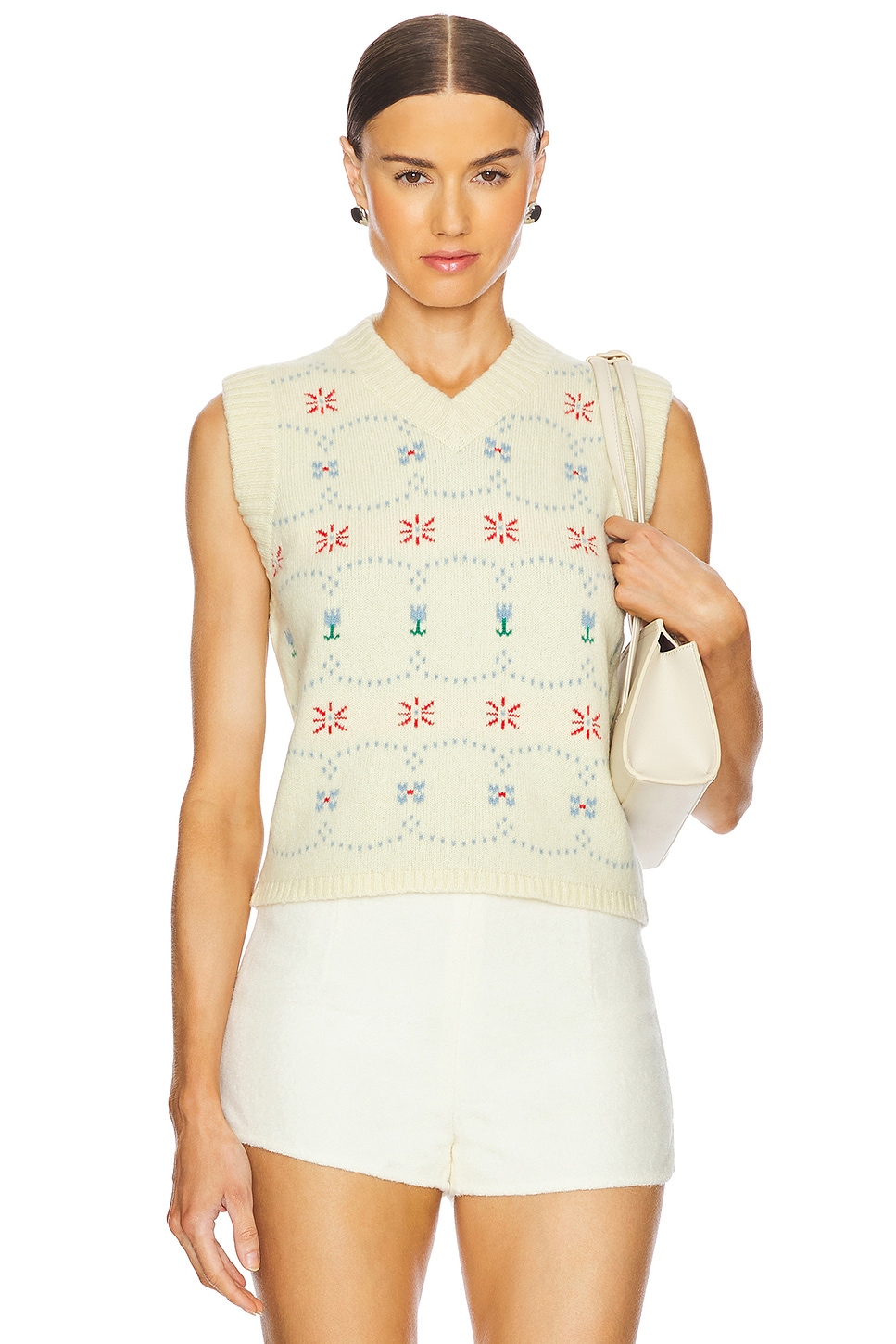 Calle Del Mar Cashmere Fair Isle Vest