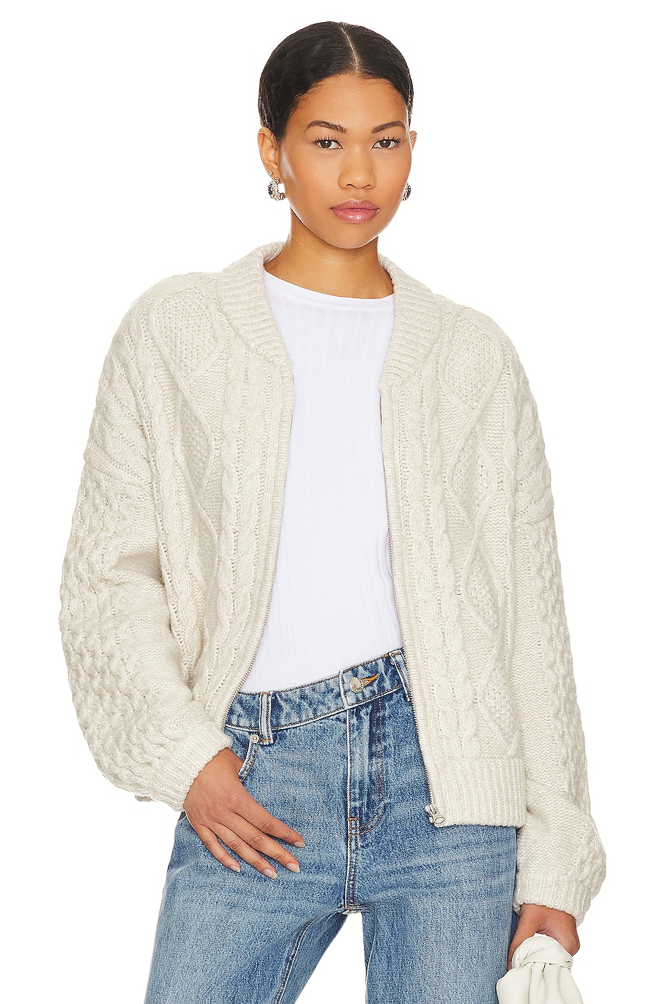 Central Park West Savannah Zip Up Sweater