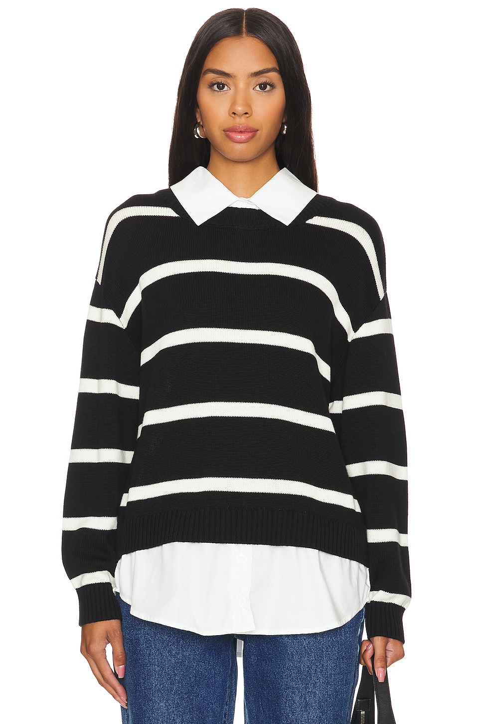 Central Park West Tessa Crewneck Twofer