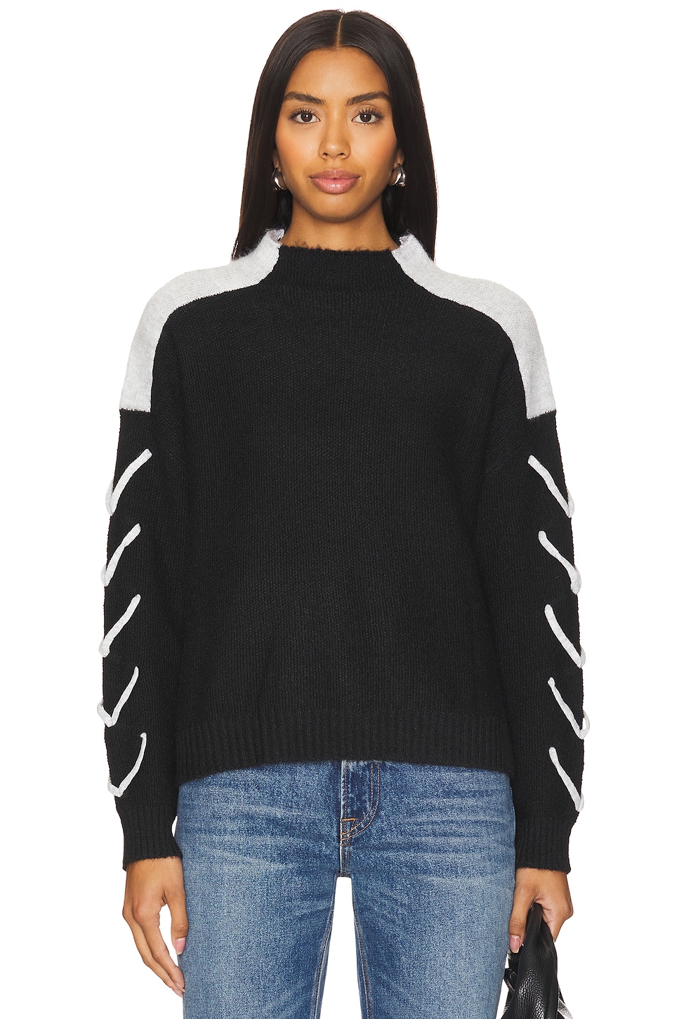 Central Park West Millie Whipstitch Mockneck