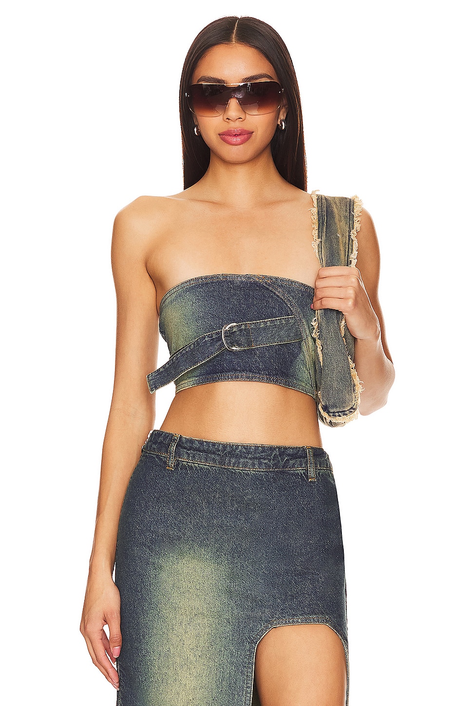 Cannari Concept Denim Top With D-ring