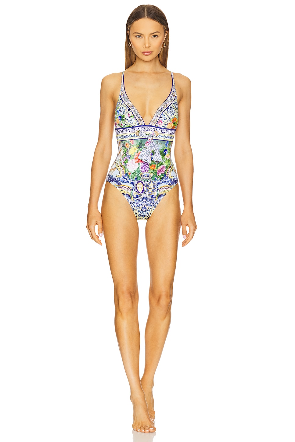 Camilla Eyelet Tie Tri One Piece