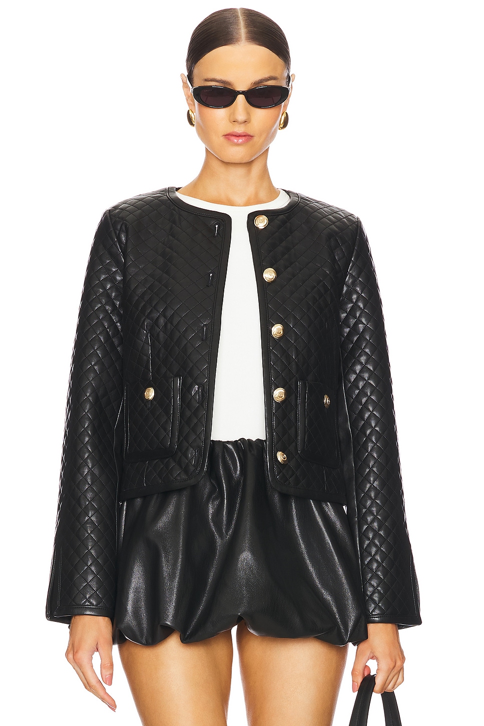 Cinq a Sept Faux Leather Brooke Jacket