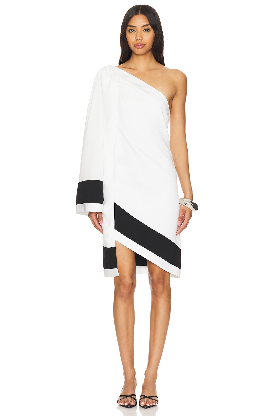 CAROLINE CONSTAS Xenia One Shoulder Mini Dress