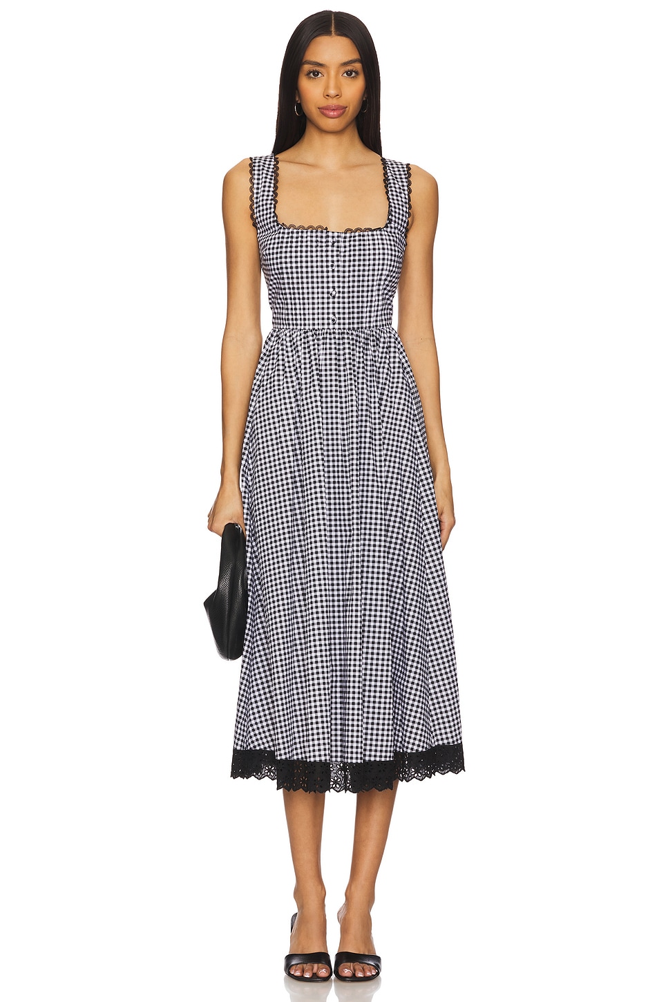 CAROLINE CONSTAS Alanna Apron Midi Dress