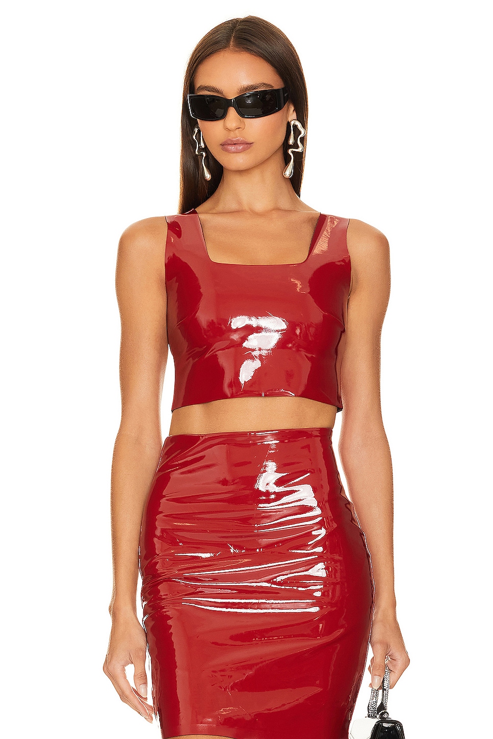 Commando Faux Patent Leather Crop Top