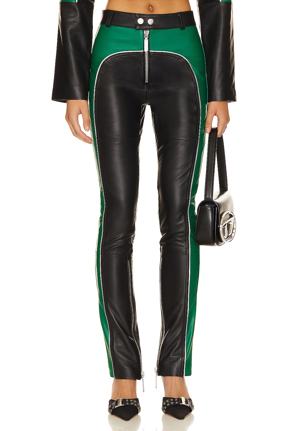 Camila Coelho Biker Leather Pants