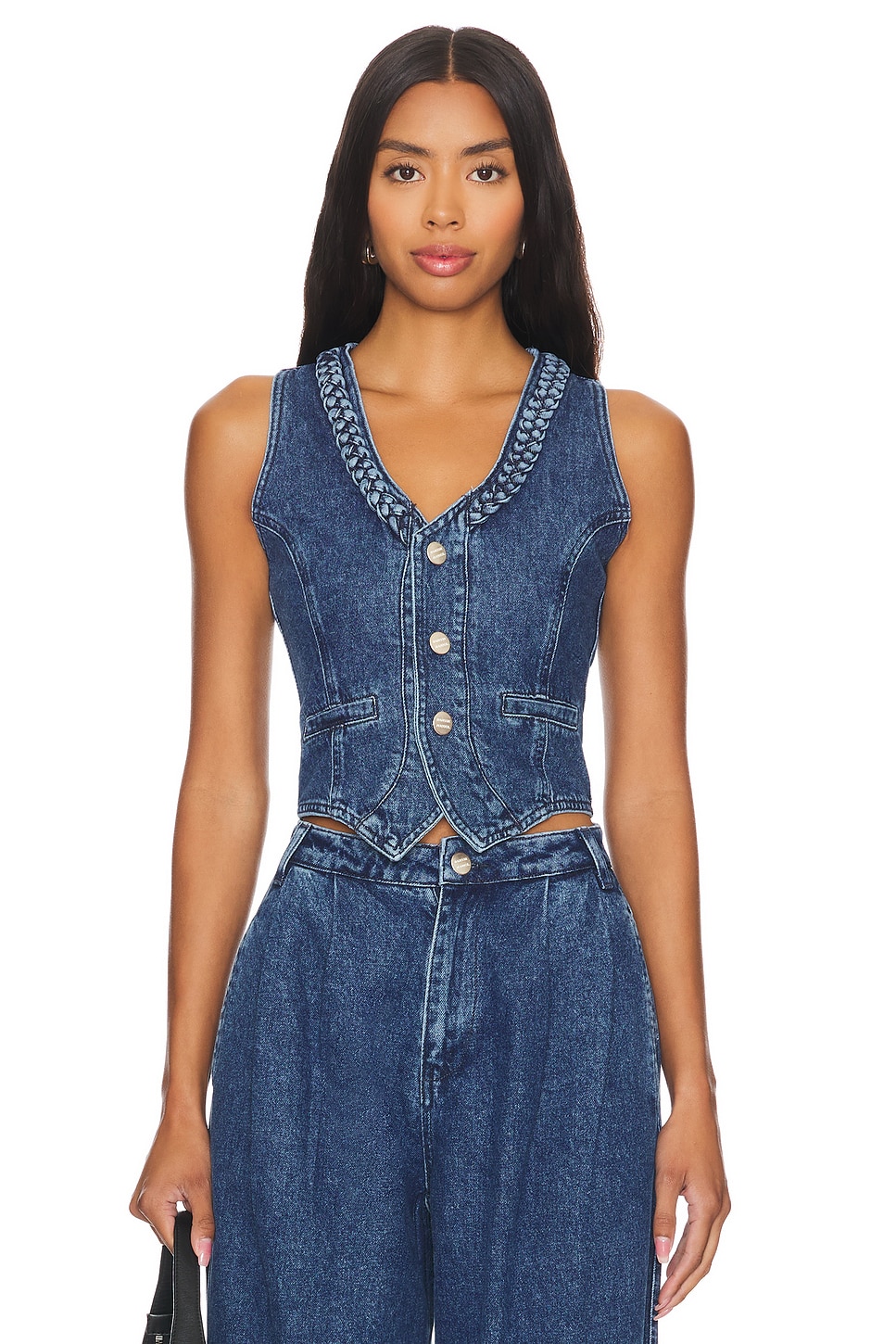 Damson Madder Vintage Wash Isla Denim Waistcoat