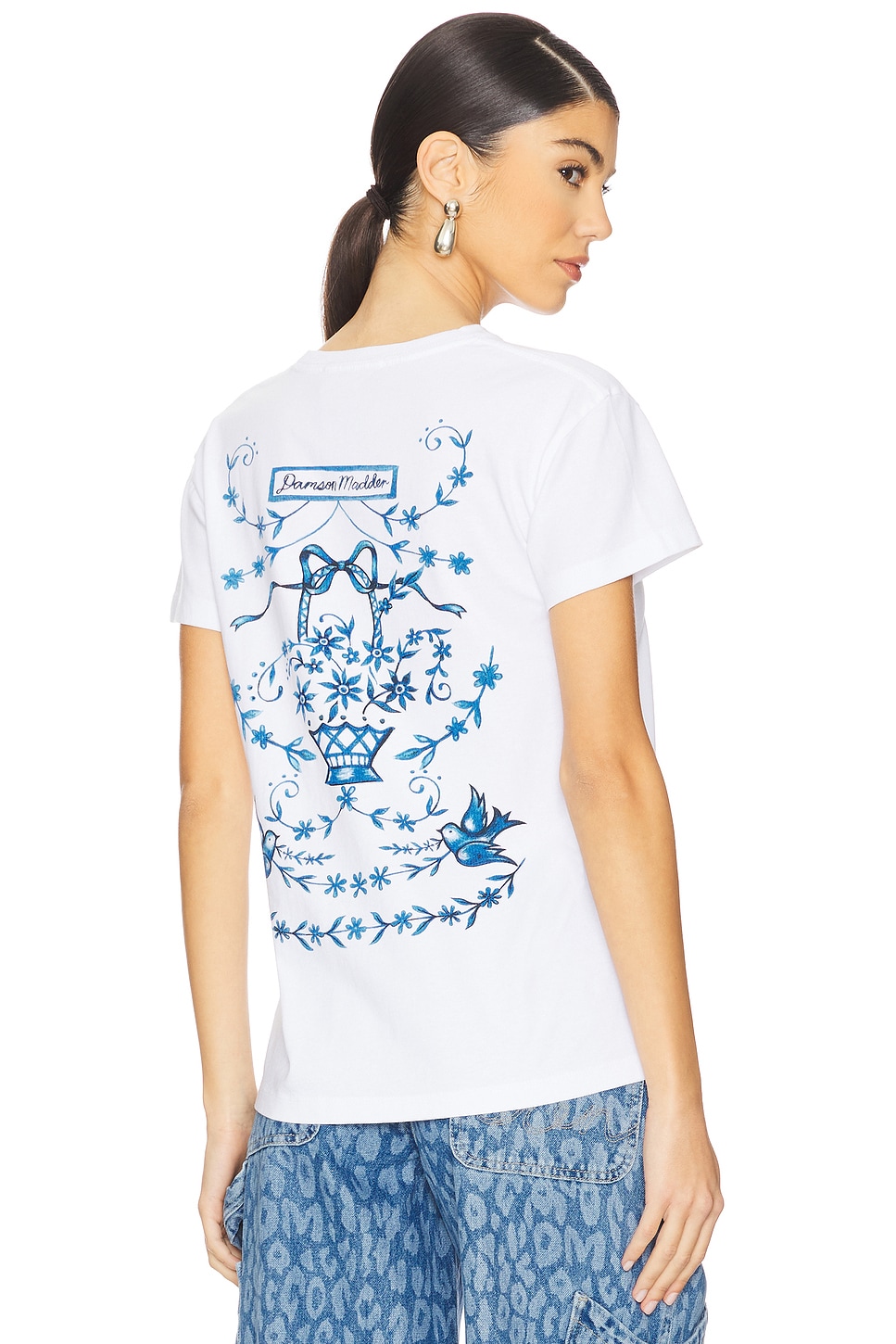 Damson Madder Flower Basket Shrunken Tee