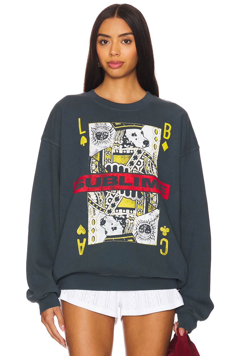 DAYDREAMER Sublime Playing Card Bf Crew Sweatshirt