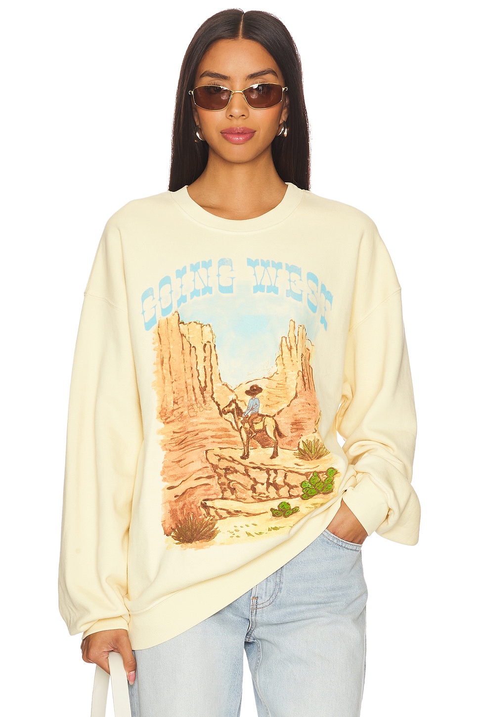 DAYDREAMER Going Out West Bf Crew Sweatshirt