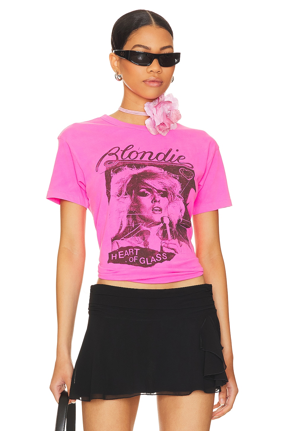 DAYDREAMER Blondie Heart Of Glass Flyer Ringer Tee