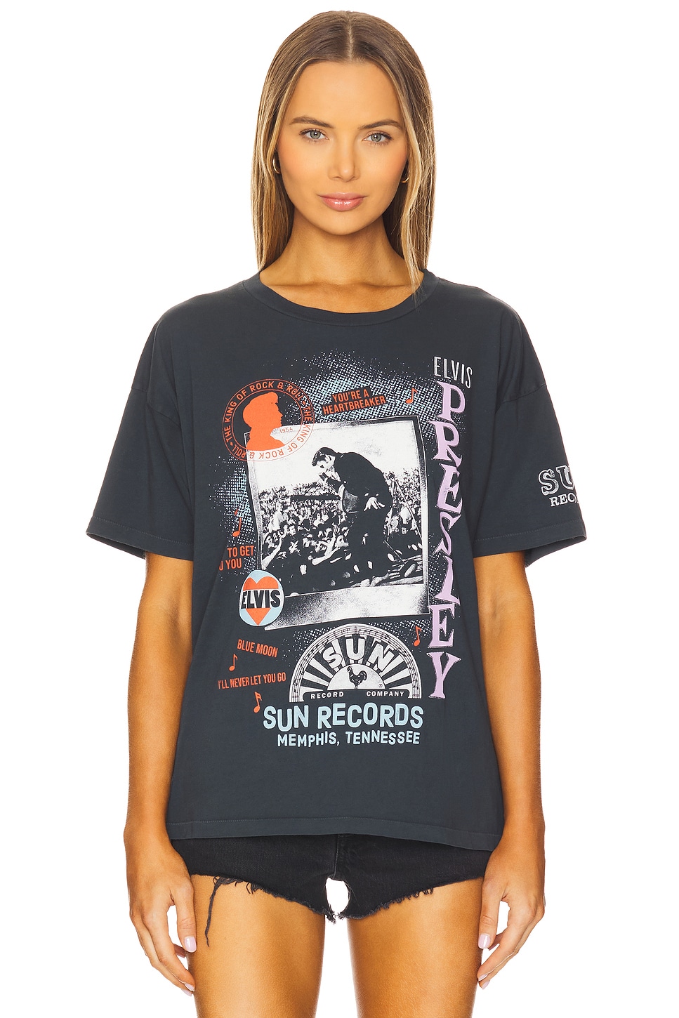 DAYDREAMER Sun Records X Elvis Polaroid Collage Merch Tee