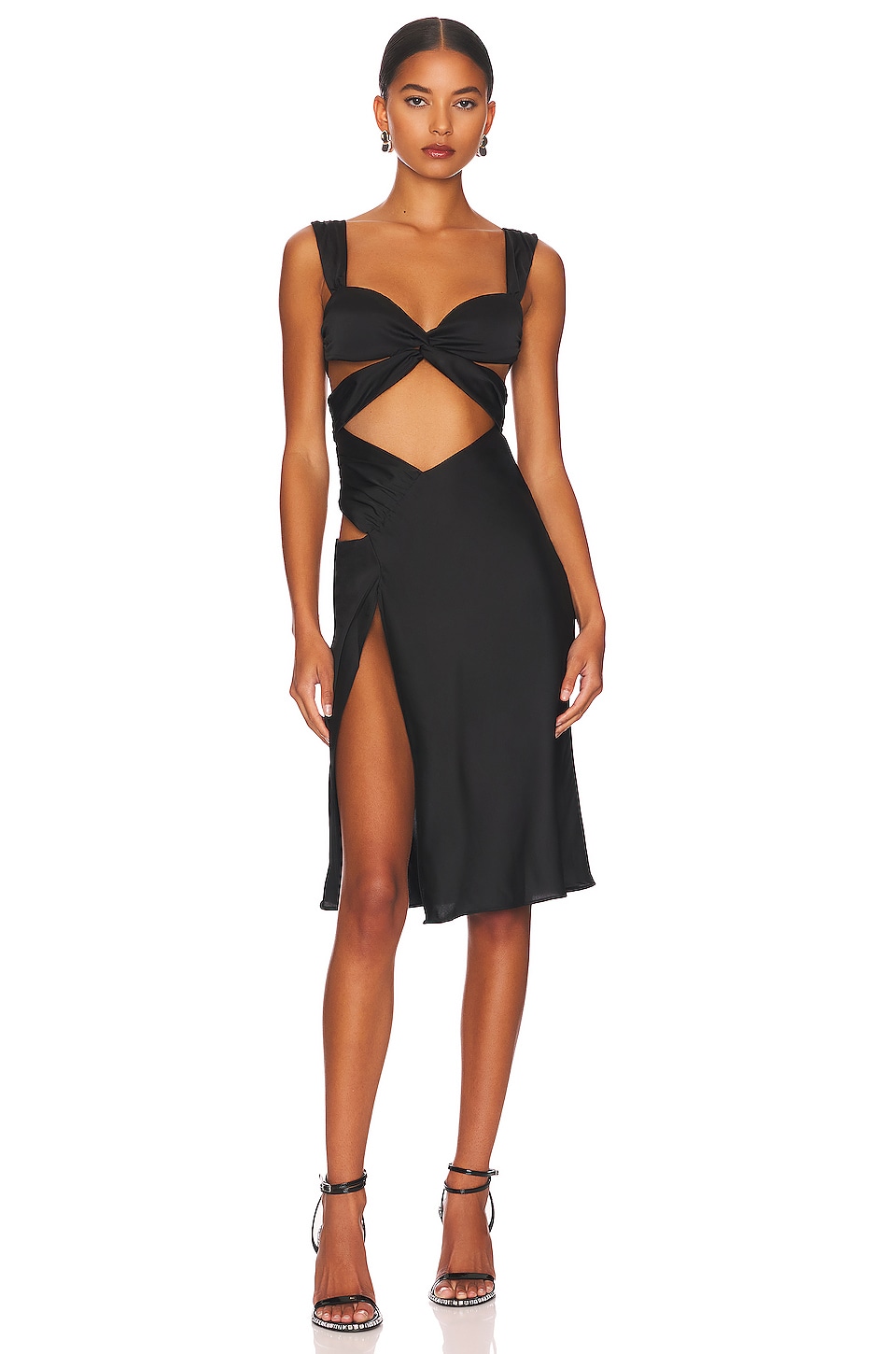 GUIZIO Twist Cut Out Mini Dress