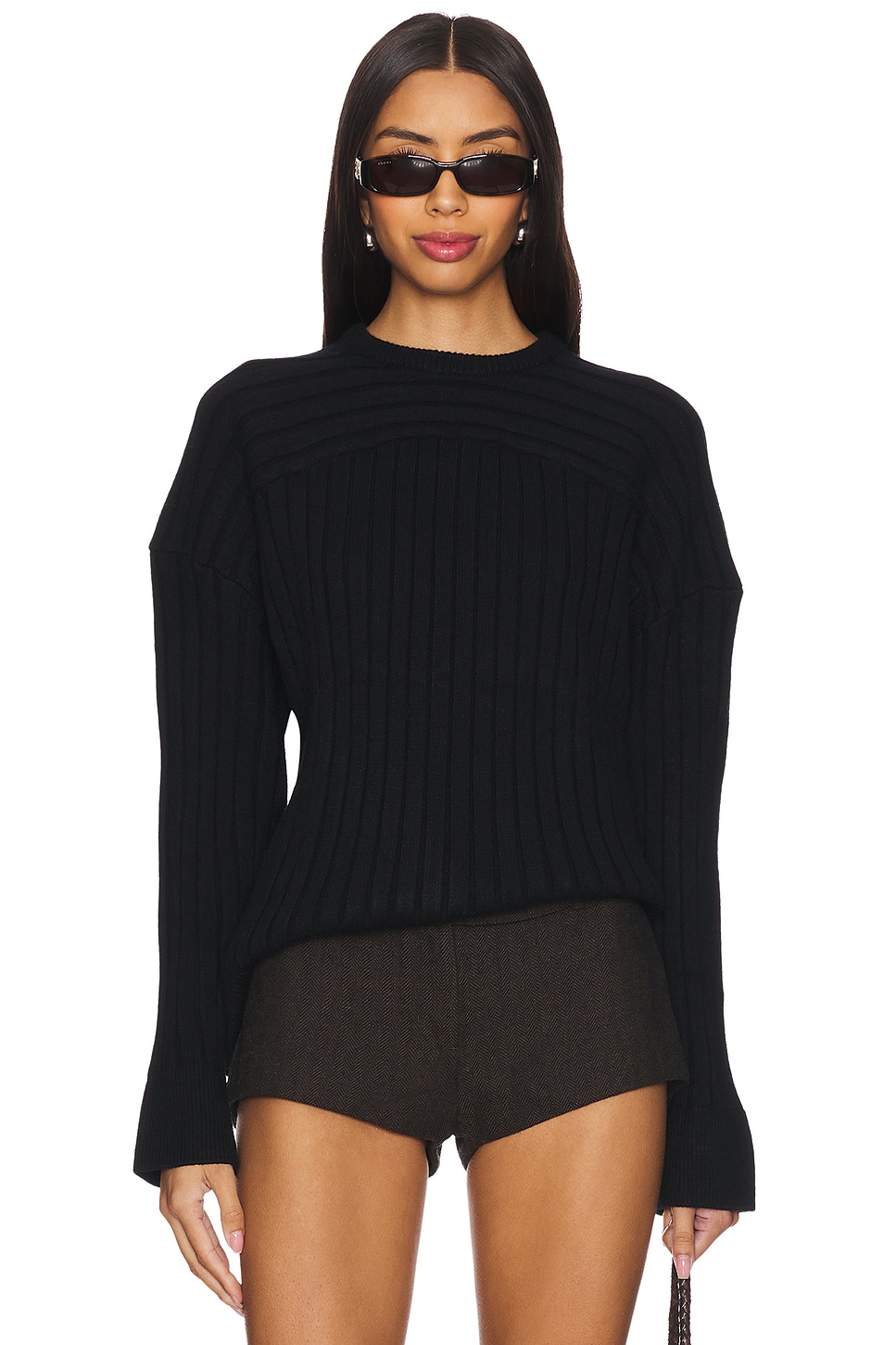 GUIZIO Cleon Rib Knit Pullover