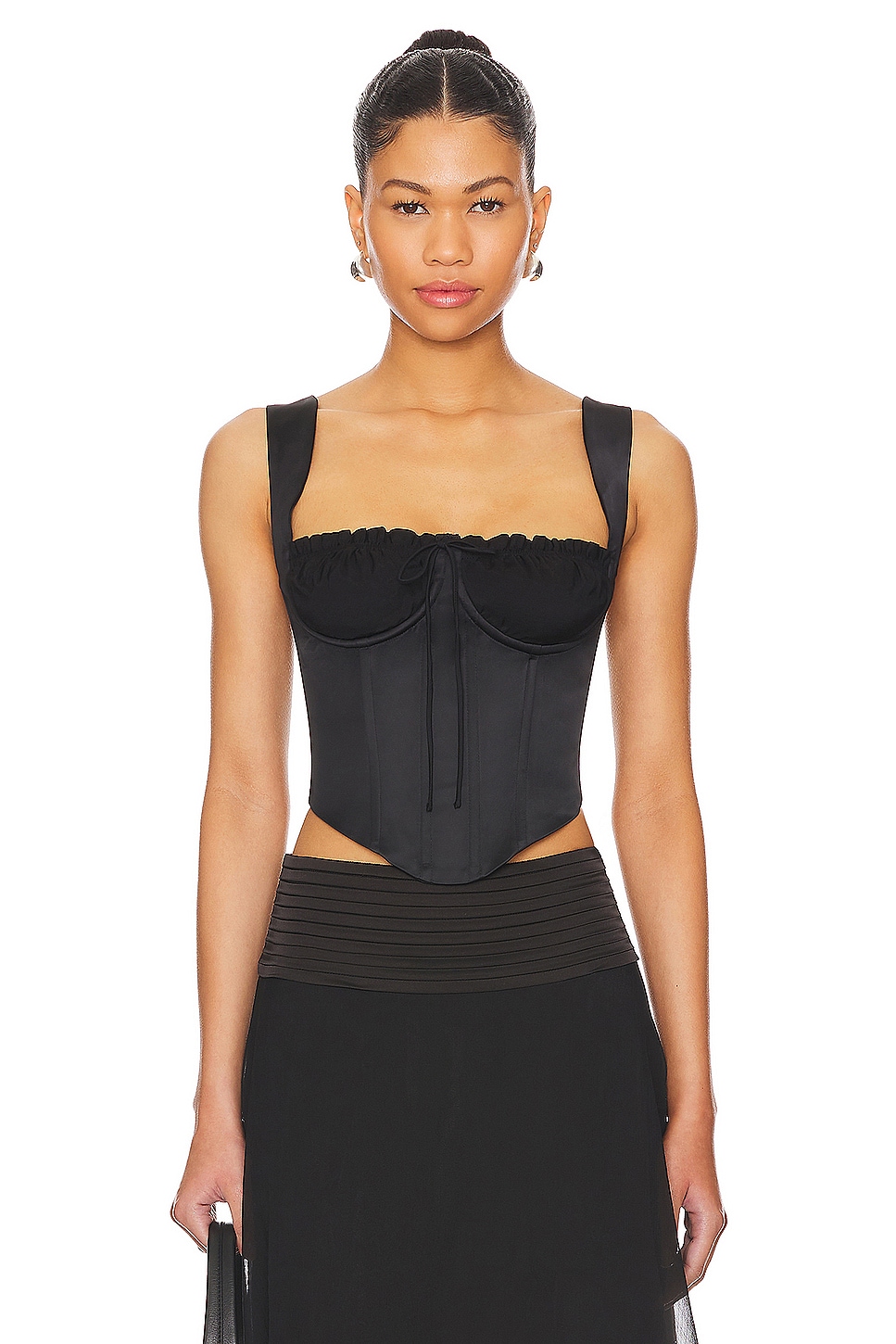 GUIZIO Ruched Cup Bustier Top