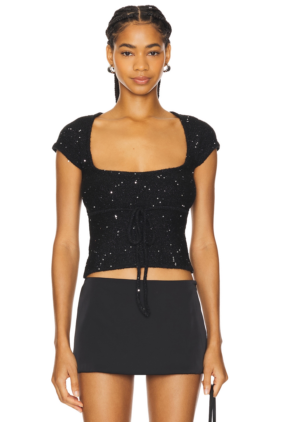 GUIZIO Miki Sequin Knit Top