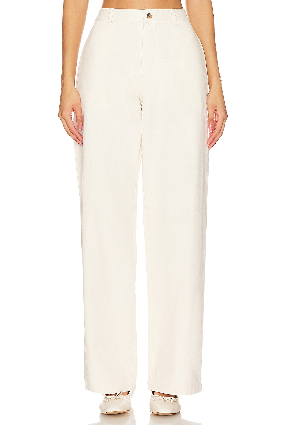 Denimist Flat Front Wide Leg Chino