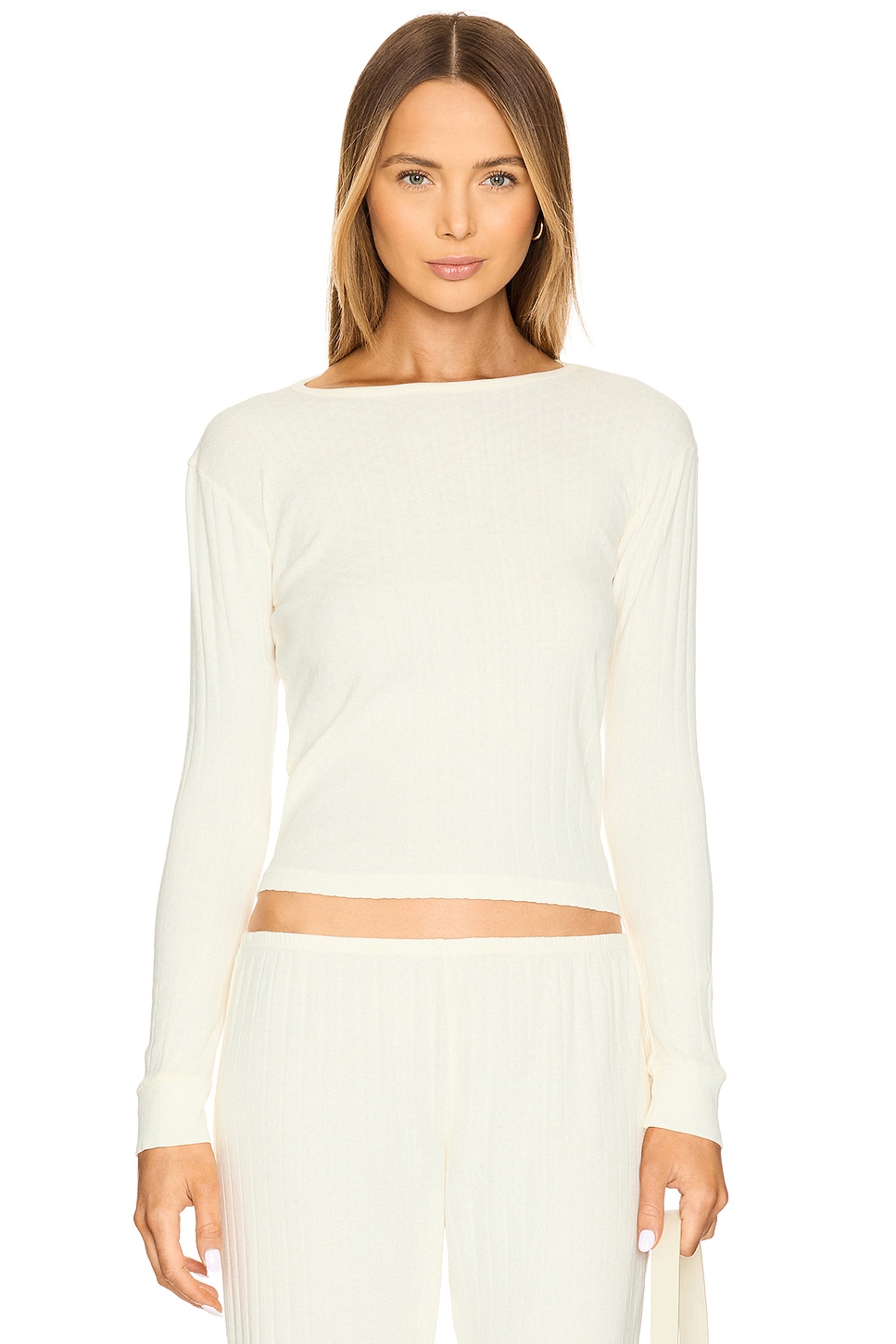 DONNI. Pointelle Long Sleeve