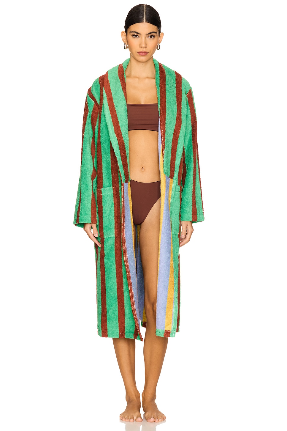 Dusen Dusen Stripe Bathrobe