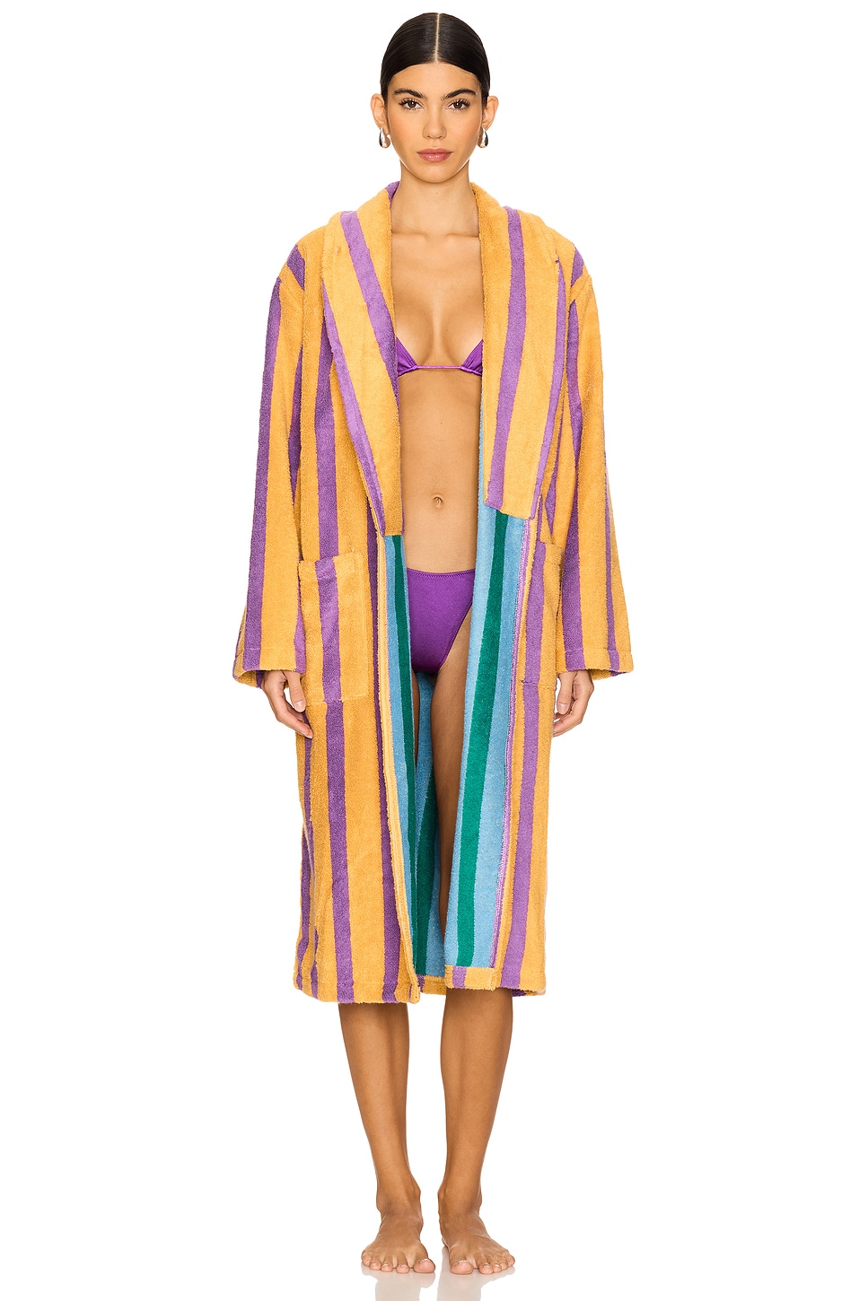 Dusen Dusen Stripe Bathrobe