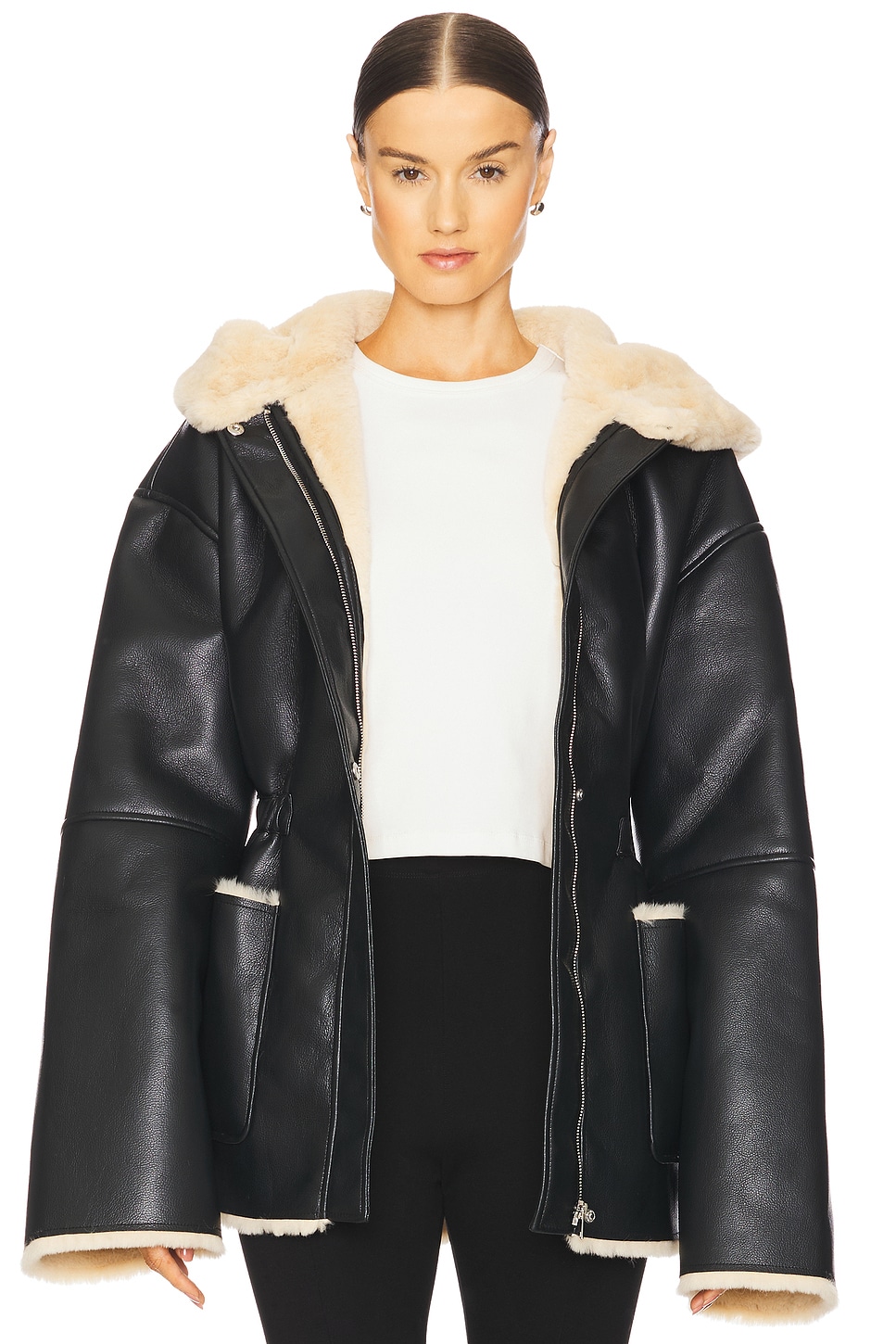 EAVES Santiago Faux Leather Coat