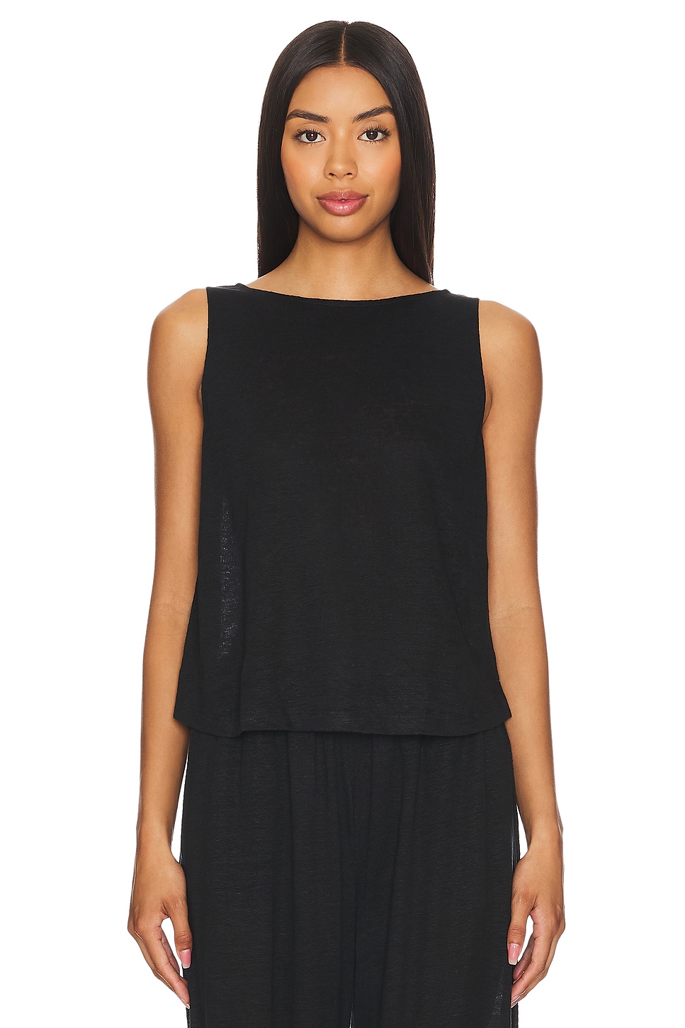 eberjey Organic Linen Crop Tank