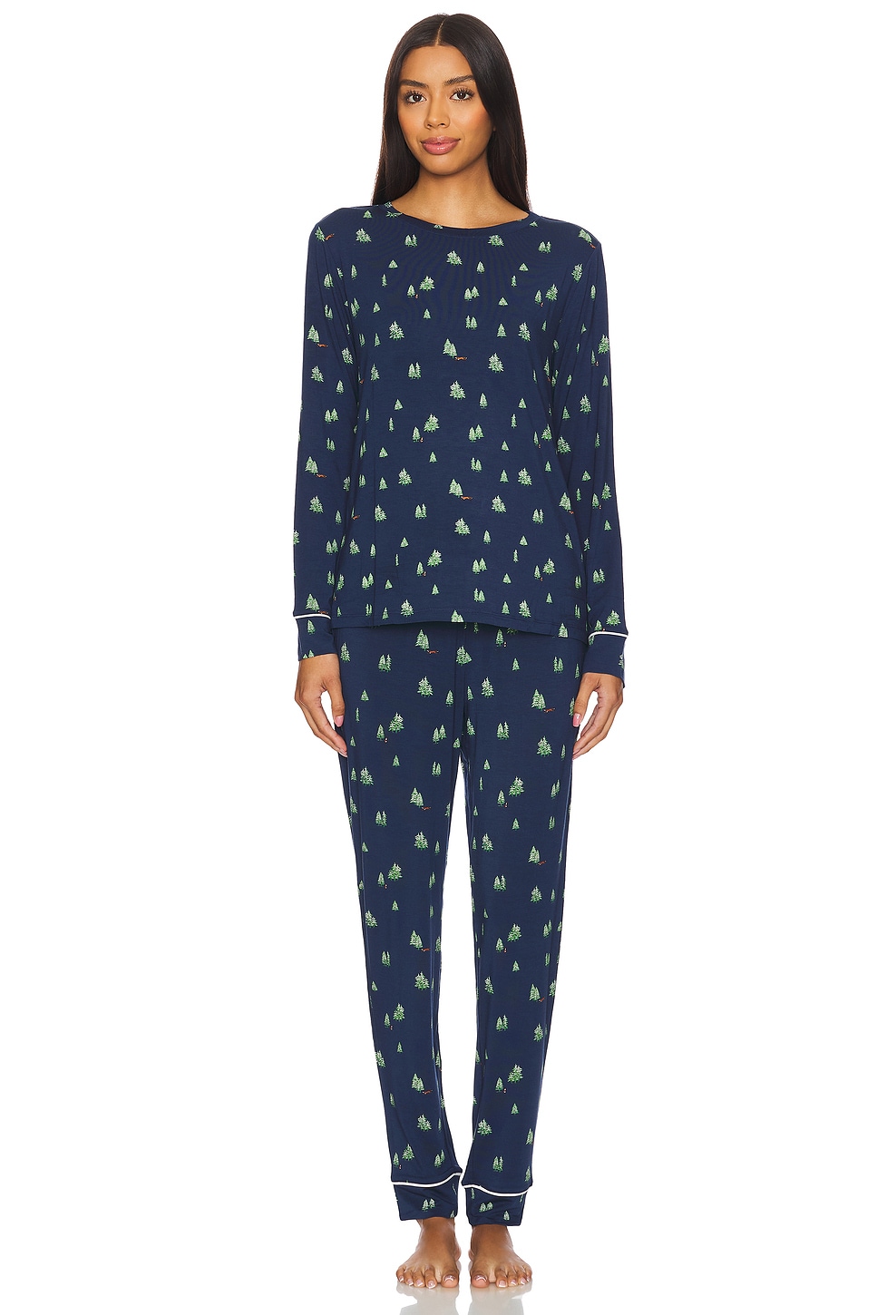 eberjey Gisele Printed Crew PJ Set