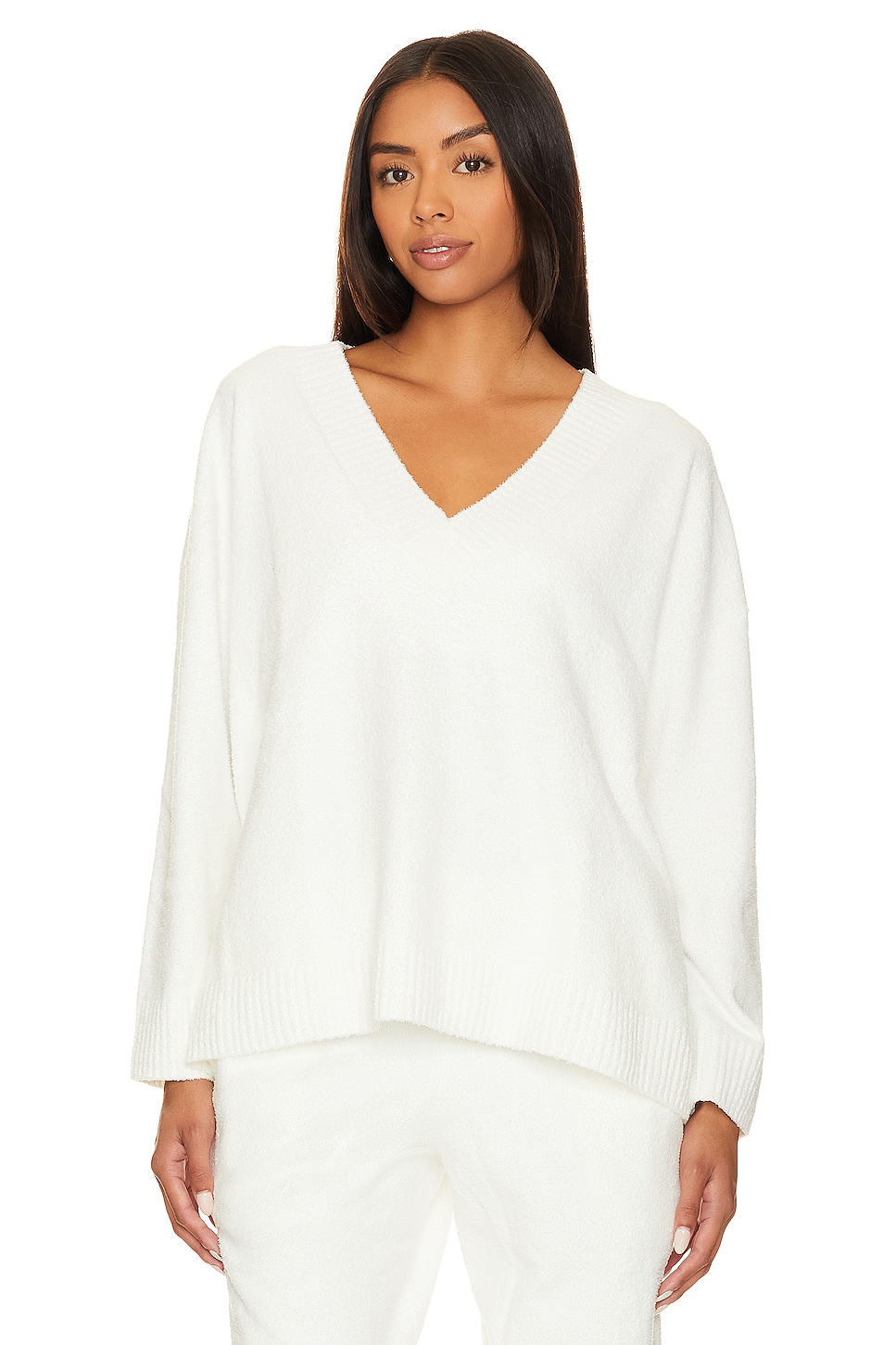 eberjey Boucle V-Neck Top