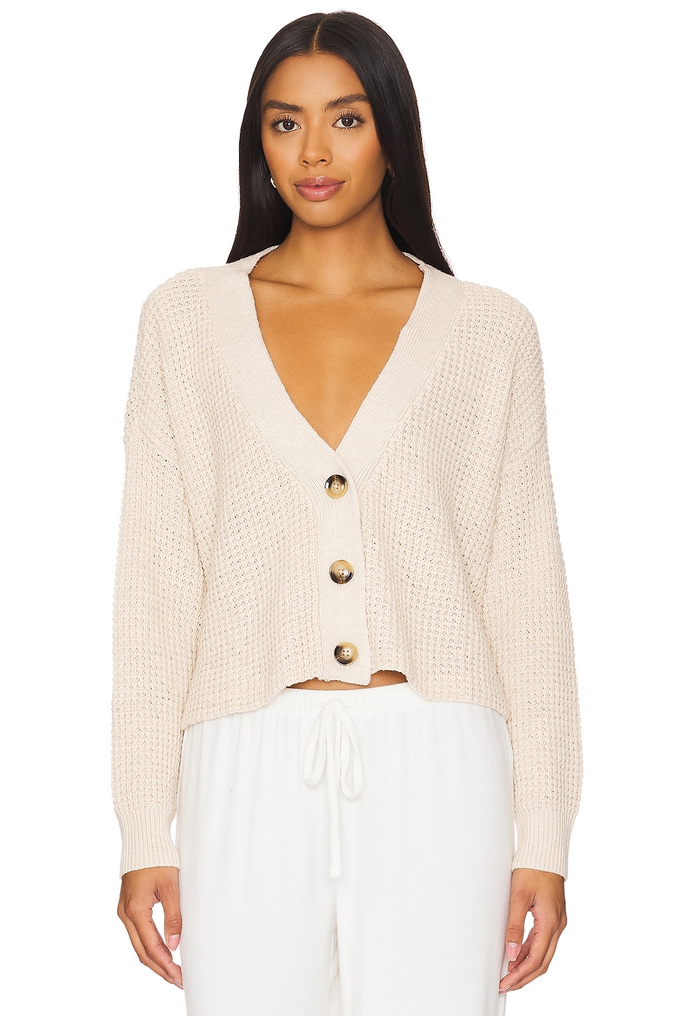 eberjey The Recycled Sweater Cropped Cardigan