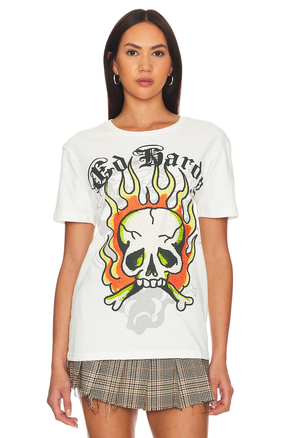 Ed Hardy Flame Skull Tee