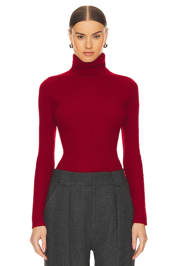 Enza Costa Rib Turtleneck Sweater