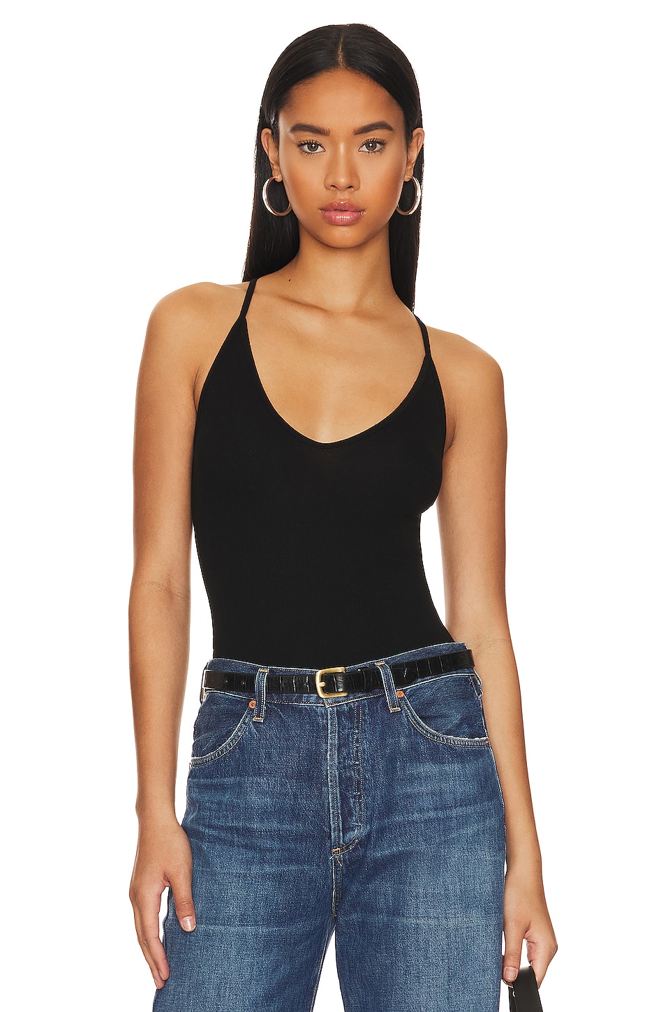 Enza Costa Knit V Racer Tank