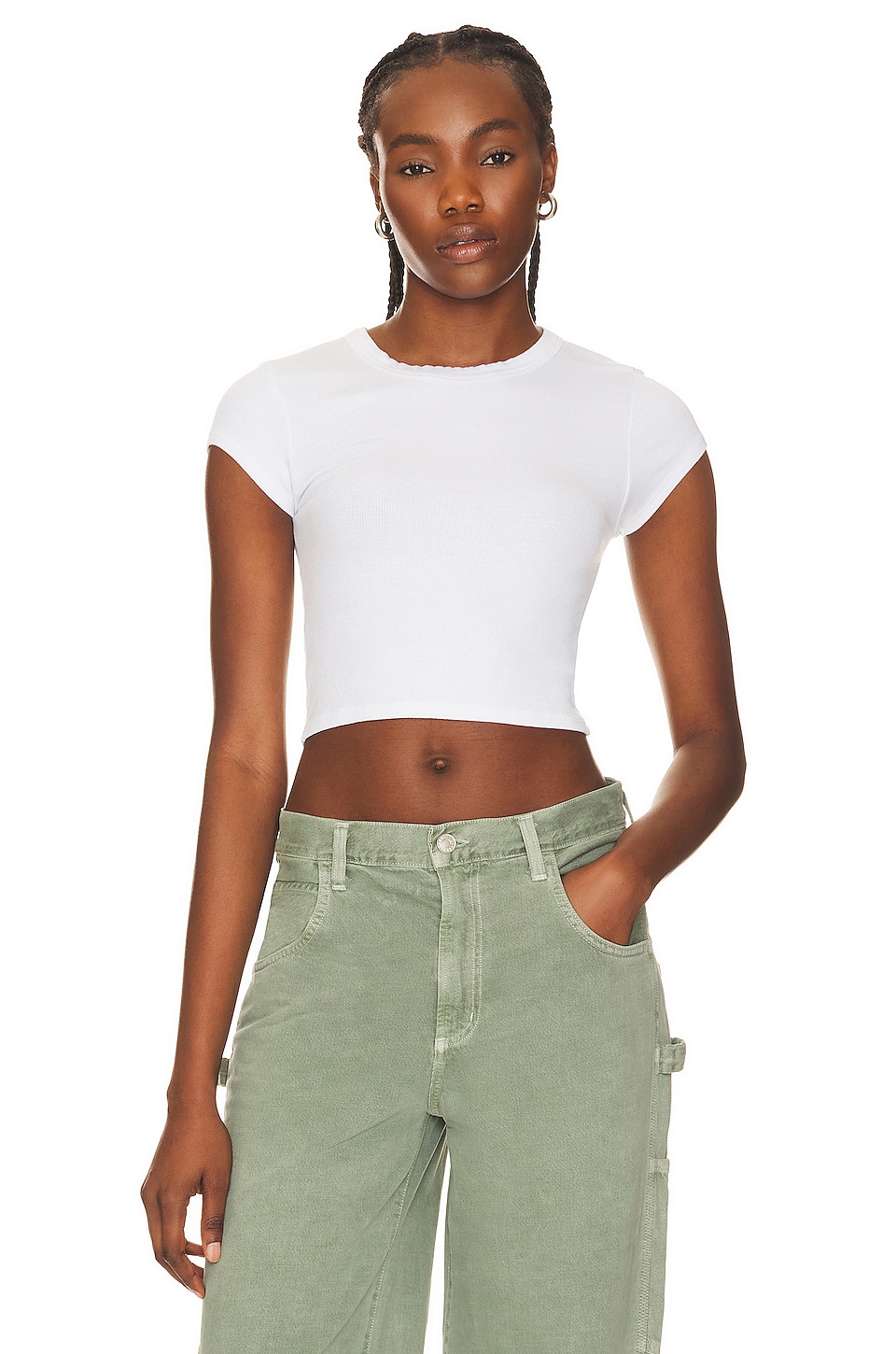 Enza Costa Silk Cropped Tee