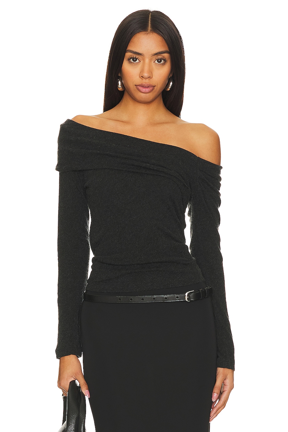 Enza Costa Cashmere One-shoulder Top