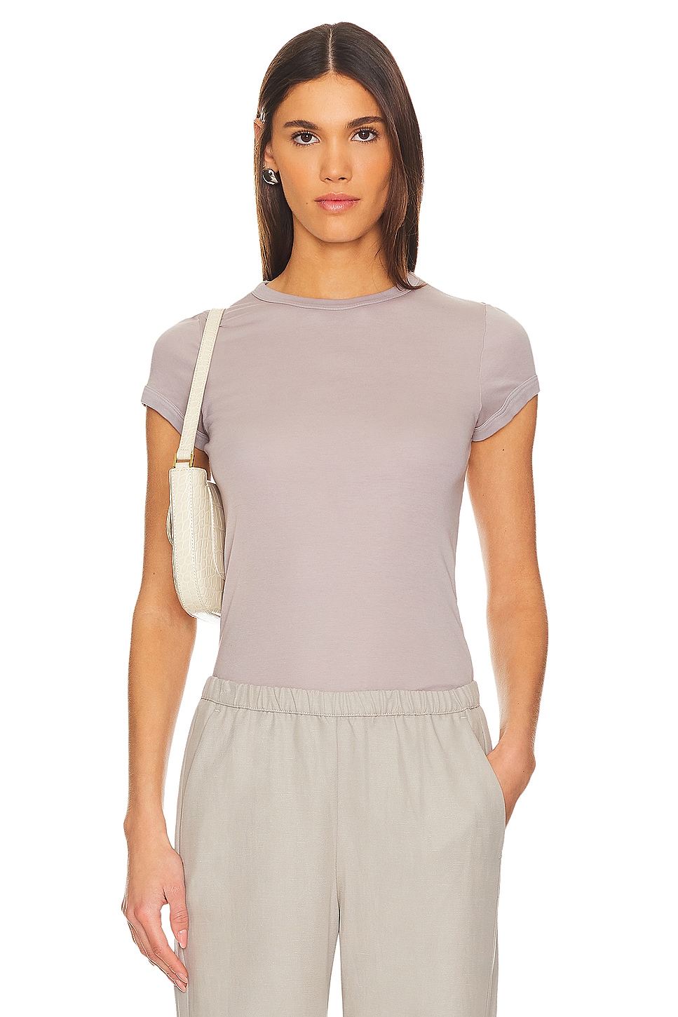 Enza Costa Supima Cotton Cap Sleeve Crew