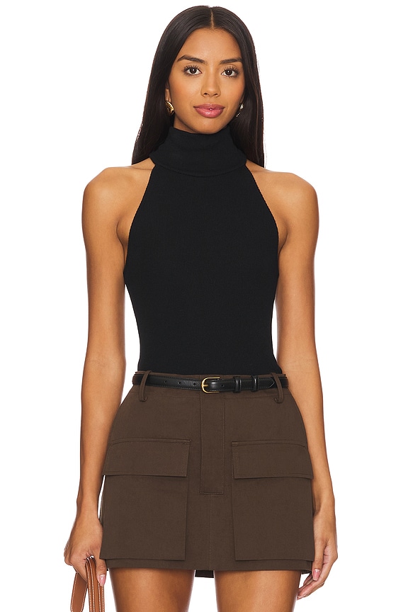 Enza Costa Knit Halter Turtleneck