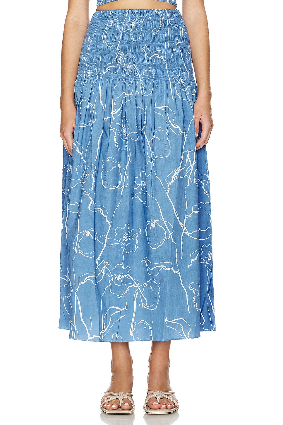 FAITHFULL THE BRAND Baia Midi Skirt