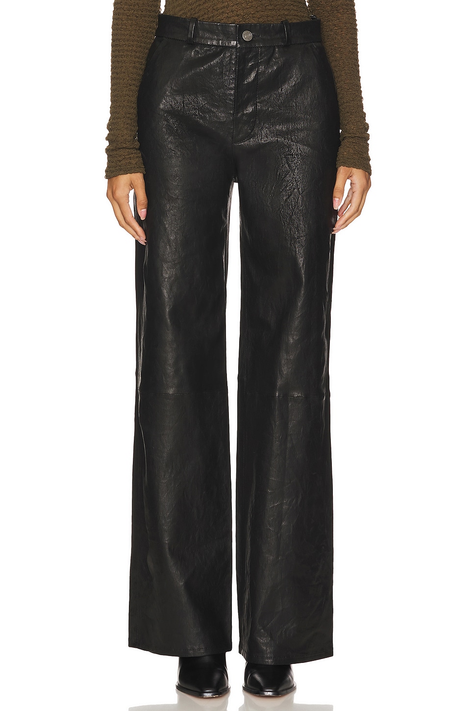 FRAME Relaxed Leather Trouser