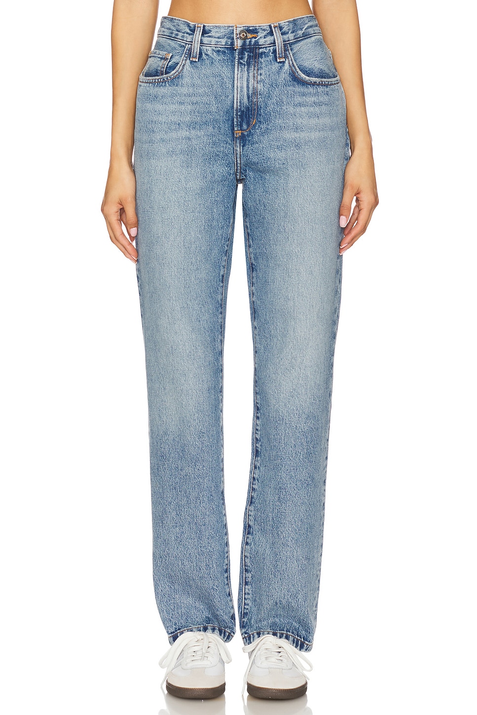 Favorite Daughter The Mikaela Low Slung Long Slim Straight Jeans