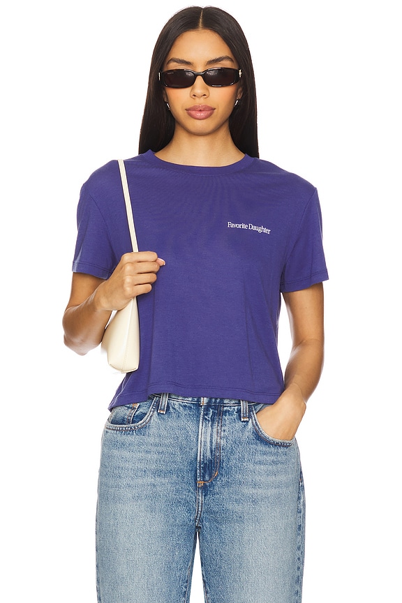 Favorite Daughter Cropped Collegiate Tee